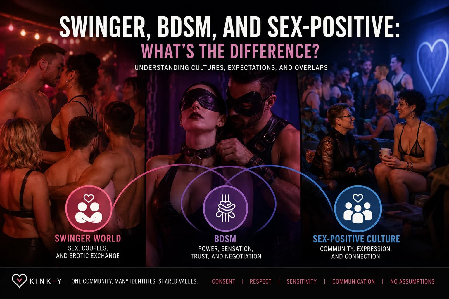 Swinger, BDSM, and Sex-Positive: What’s the Difference?